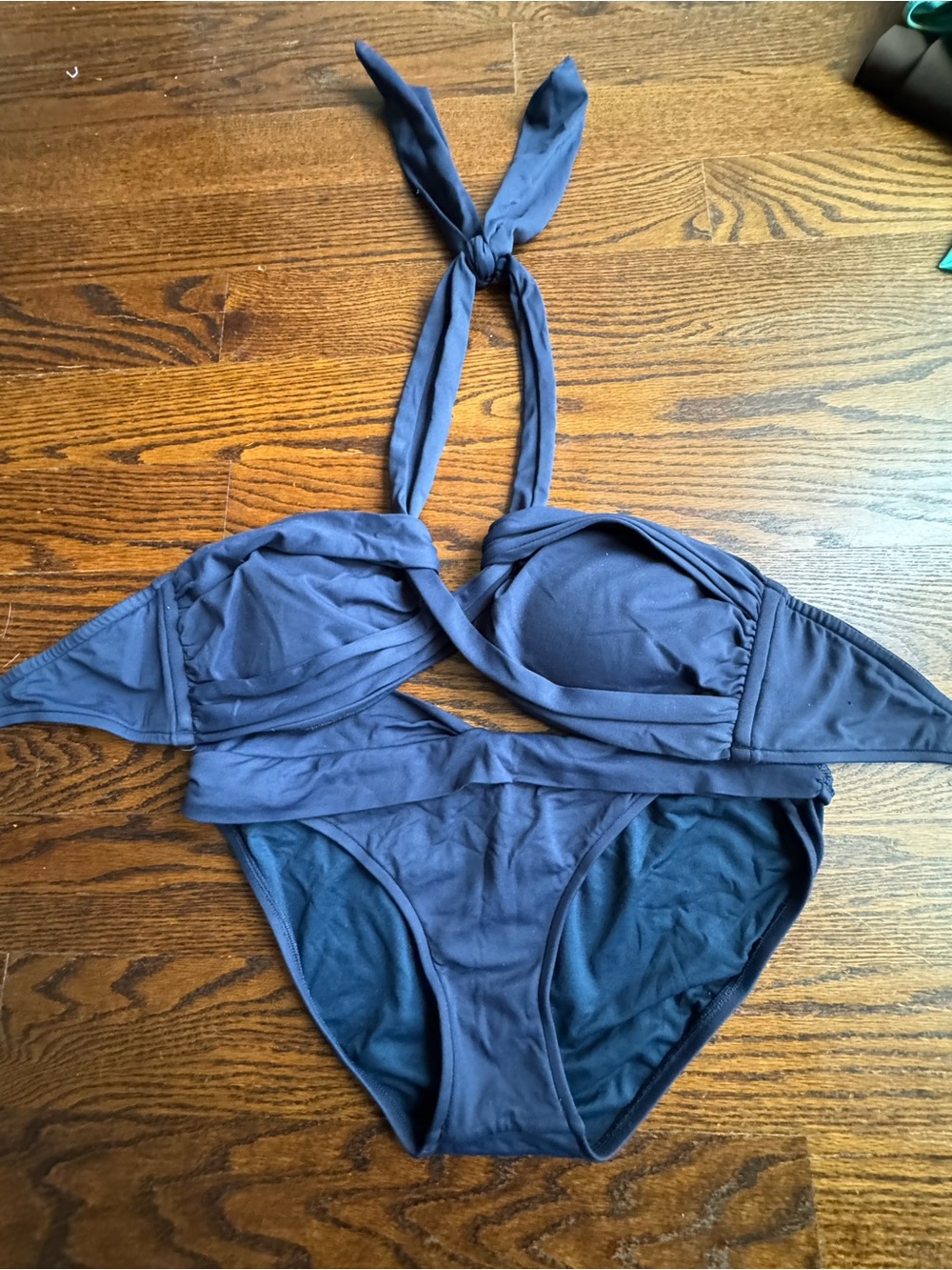 Seafolly Navy Blue Halter Bikini Set